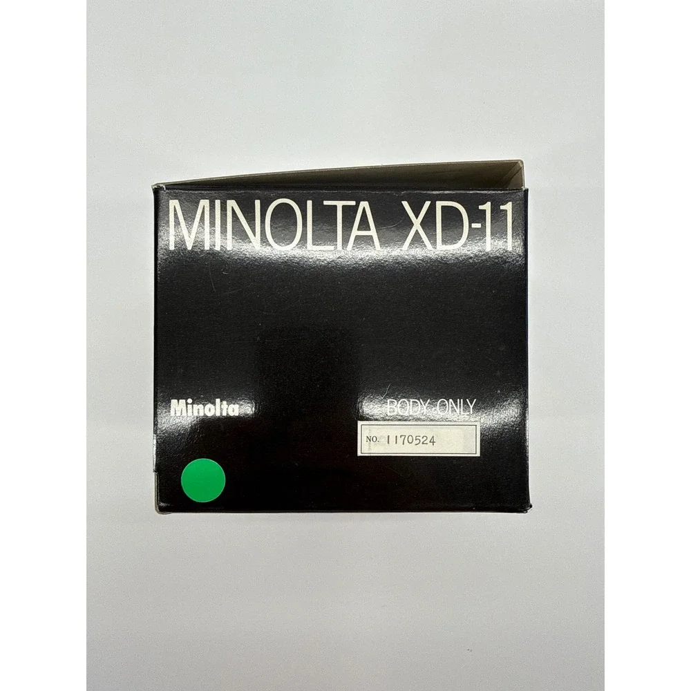 Minolta XD11 35mm SLR Film Camera Chrome with MD Rokkor-X 50mm 1.7 Lens and Box